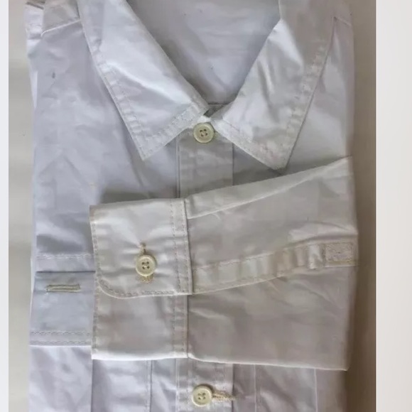 True Religion Sample Item White Men Dress Shirt Long Sleeve Cotton M - Picture 1 of 12
